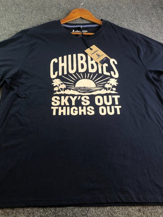 chubbies Other - Chubbies Shirt Mens XL Navy Blue Short Sleeve Tshirt Skys Out Thighs Out
